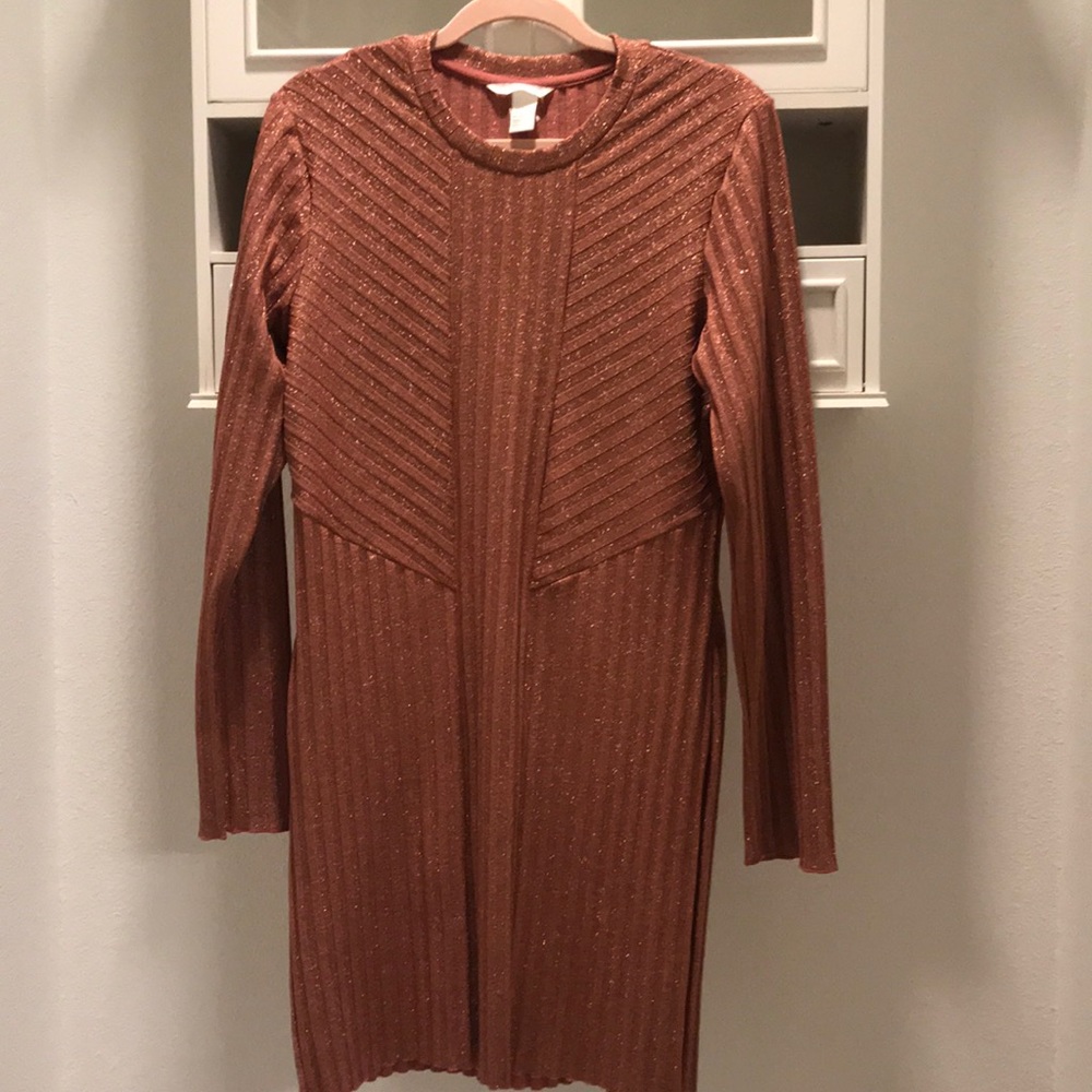 Rose gold H&M dress